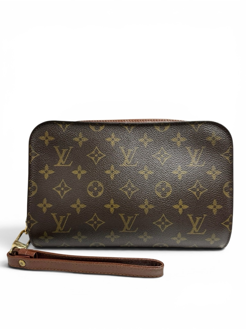 Louis Vuitton Monogram Leather Orsay Clutch Wristlet Evening Bag